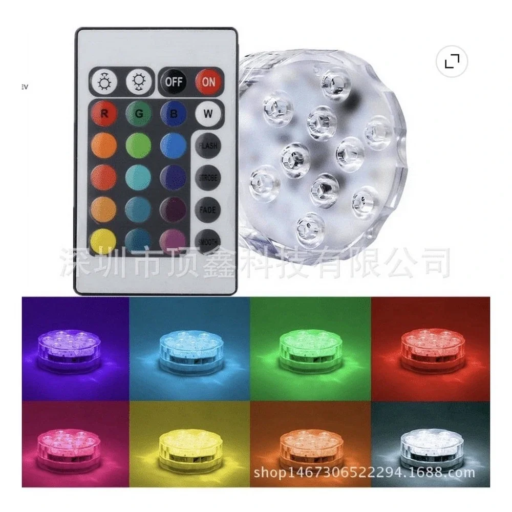 4-PACK LED Pool Lights RGB Submersible Light for Inground Above Pool 16 Colors